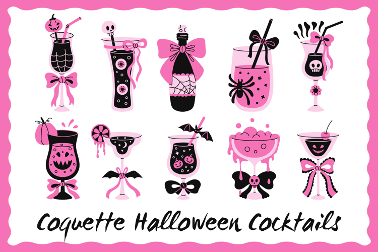 Coquette Halloween Cocktails PNG Clipart