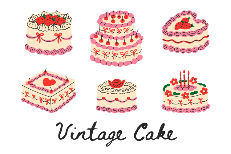Coquette Vintage Cake PNG Clipart