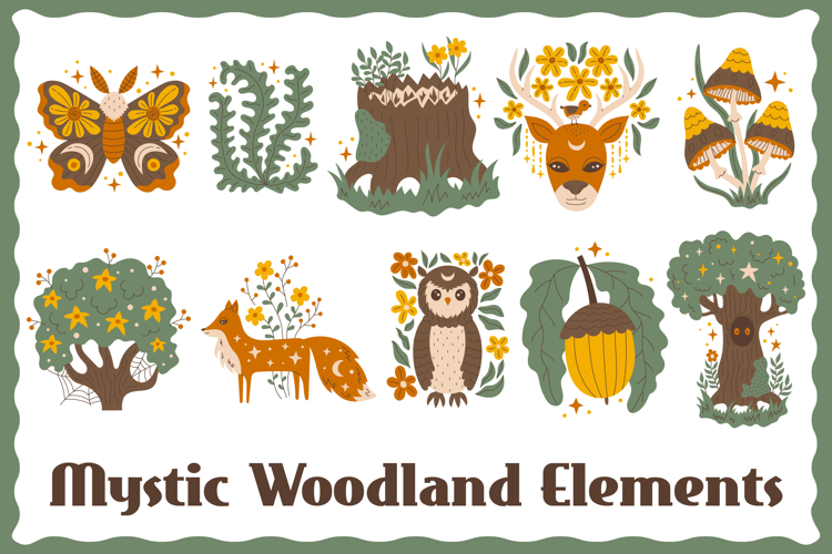 Mystic Woodland Elements PNG Clipart