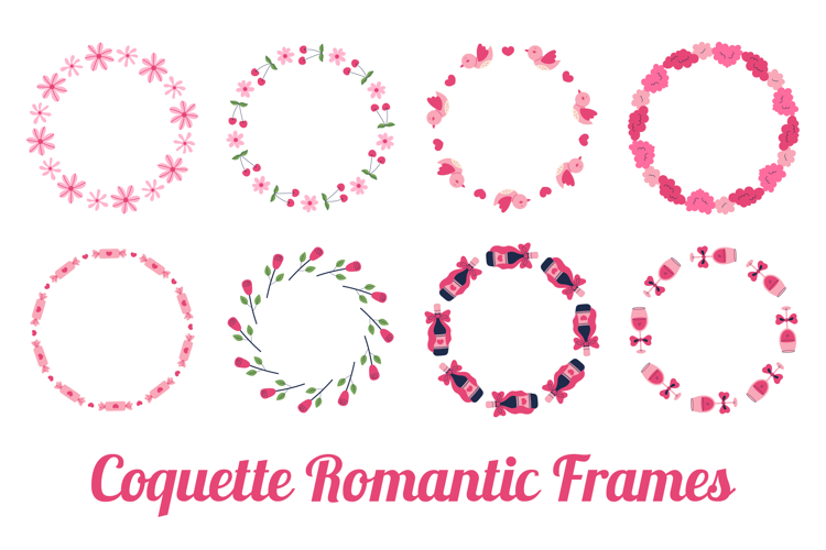 Coquette Romantic Frames PNG Clipart