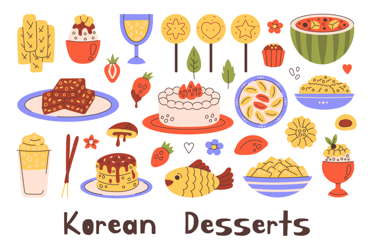 Korean Desserts PNG Clipart