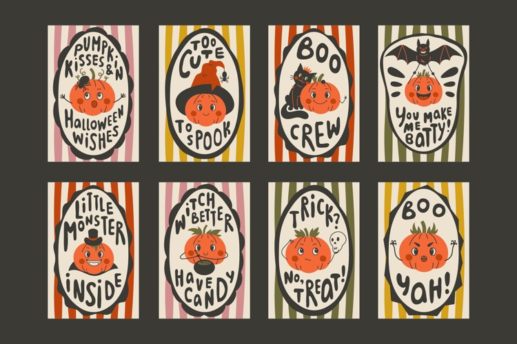 Halloween Vintage Pumpkin Posters