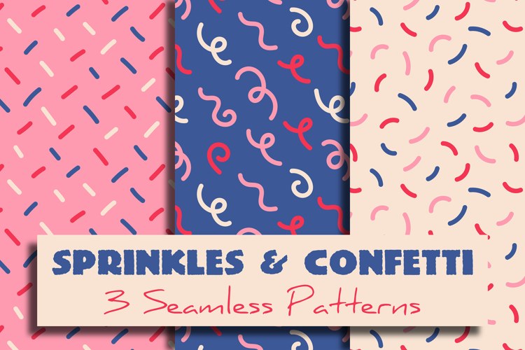 Sprinkles & Confetti Seamless Patterns Digital Papers