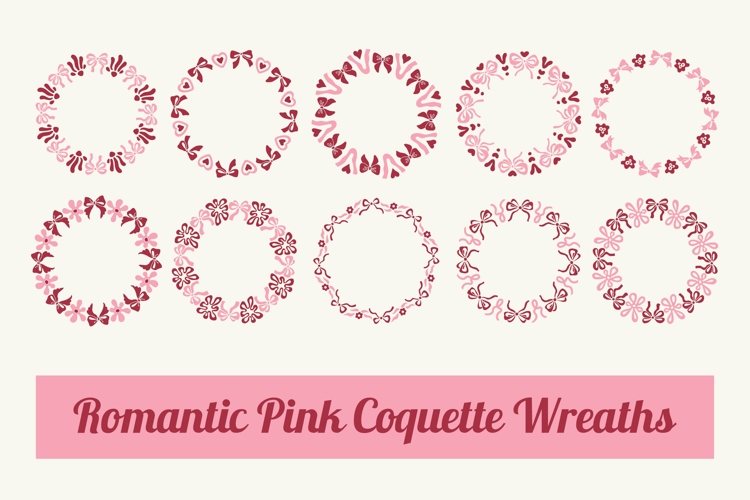 Romantic Pink Coquette Wreaths