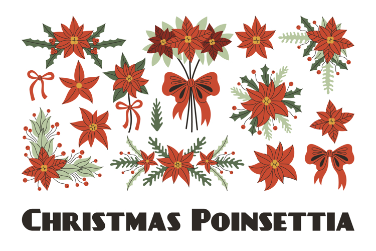 Christmas Poinsettia PNG Clipart