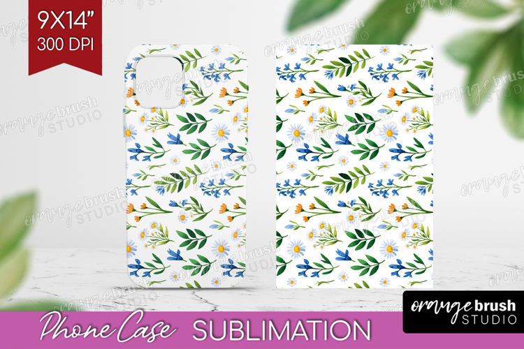 Summer Flowers Phone Case PNG - Floral Case PNG Sublimation