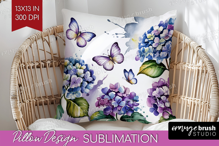 Summer Flowers Pillow Sublimation - Floral Pillow Cover PNG