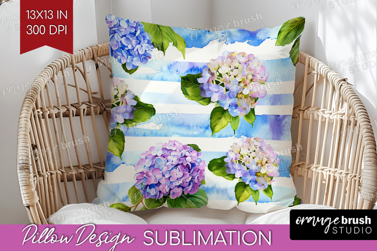 Summer Flowers Pillow Sublimation - Floral Pillow Cover PNG