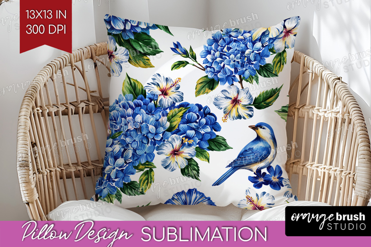 Summer Flowers Pillow Sublimation - Floral Pillow Cover PNG