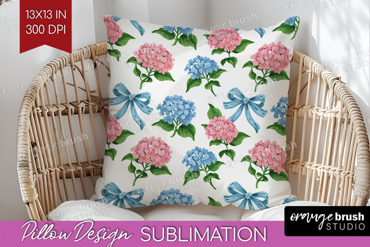Summer Flowers Pillow Sublimation - Floral Pillow Cover PNG