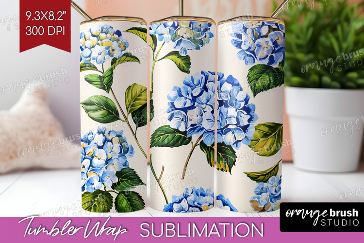 Summer Flowers Tumbler Wrap - Floral Tumbler PNG Sublimation