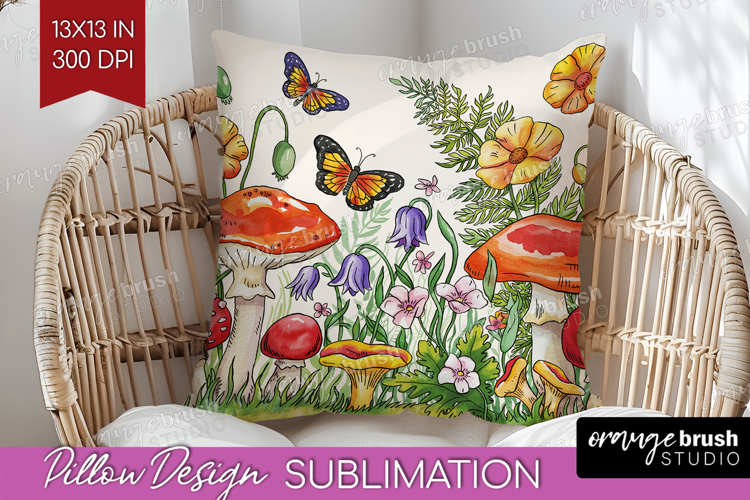 Summer Flowers Pillow Sublimation - Floral Pillow Cover PNG