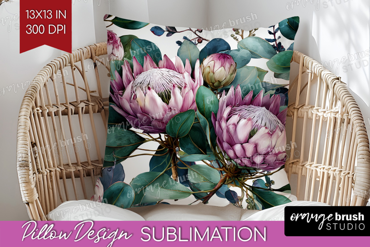 3D Flowers Pillow Sublimation - Summer Pillow Cover PNG