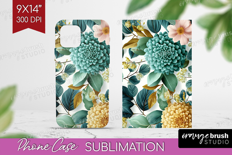 3D Flowers Phone Case PNG - Summer Case PNG Sublimation