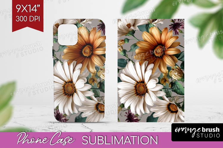 3D Flowers Phone Case PNG - Summer Case PNG Sublimation