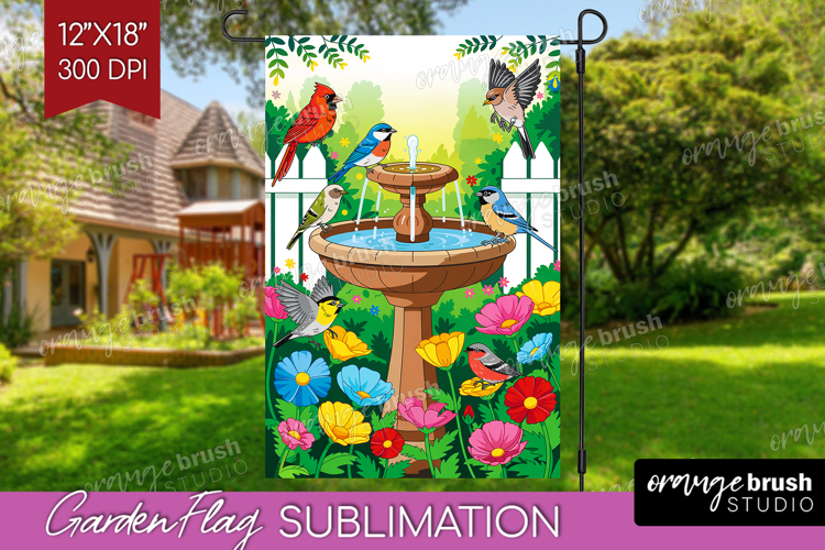 Summer Garden Flag Sublimation - Sping Welcome Sign PNG