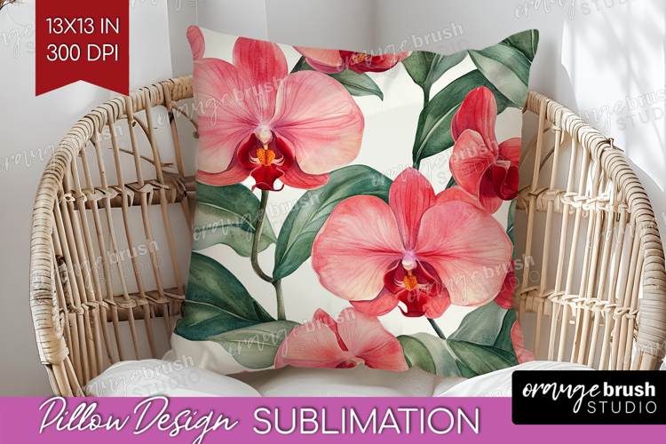 Tropical Flowers Pillow Sublimation - Floral Pillow Cover