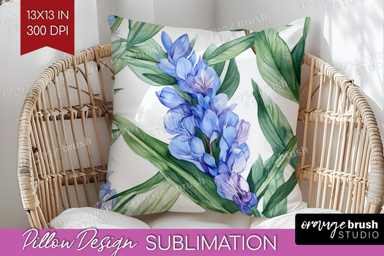 Tropical Flowers Pillow Sublimation - Floral Pillow Cover