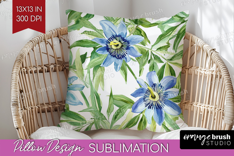 Tropical Flowers Pillow Sublimation - Floral Pillow Cover