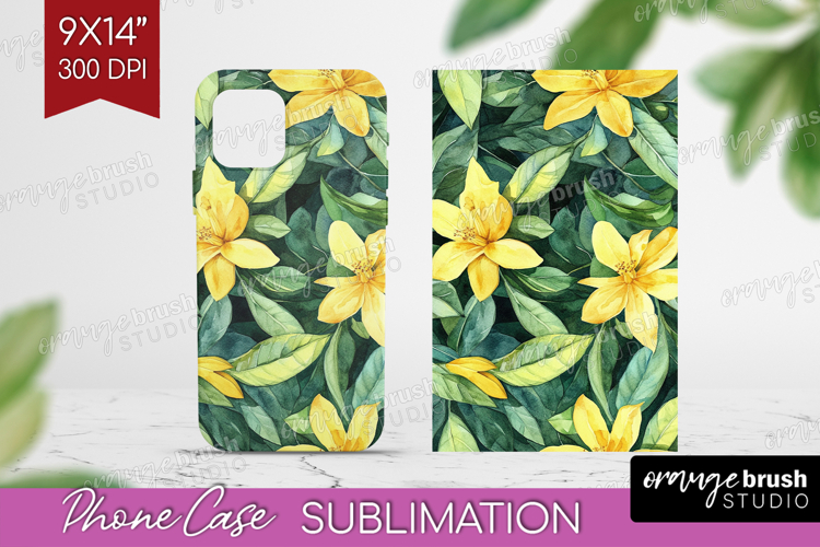 Tropical Flowers Phone Case PNG - Floral Case PNG