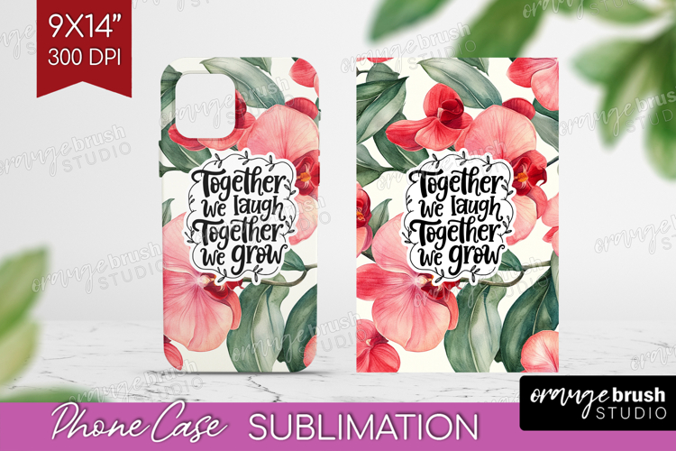Family Quote Phone Case PNG - Summer Flowers Case PNG