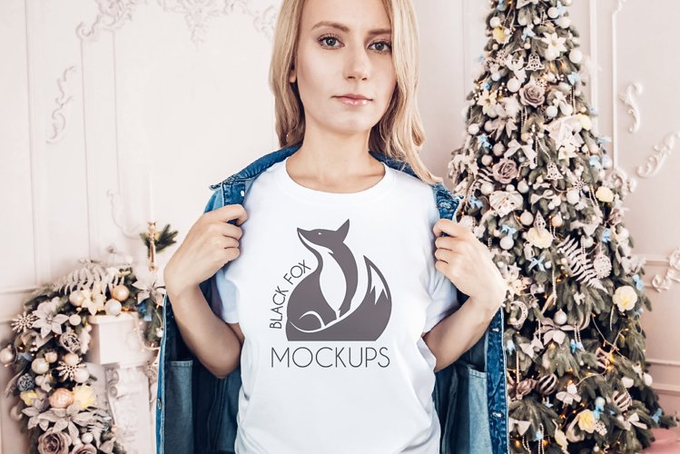 White Tshirt Mockup Image 12