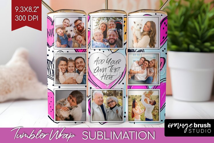 Valentines Day Photo Tumbler PNG - Heart Picture Tumbler