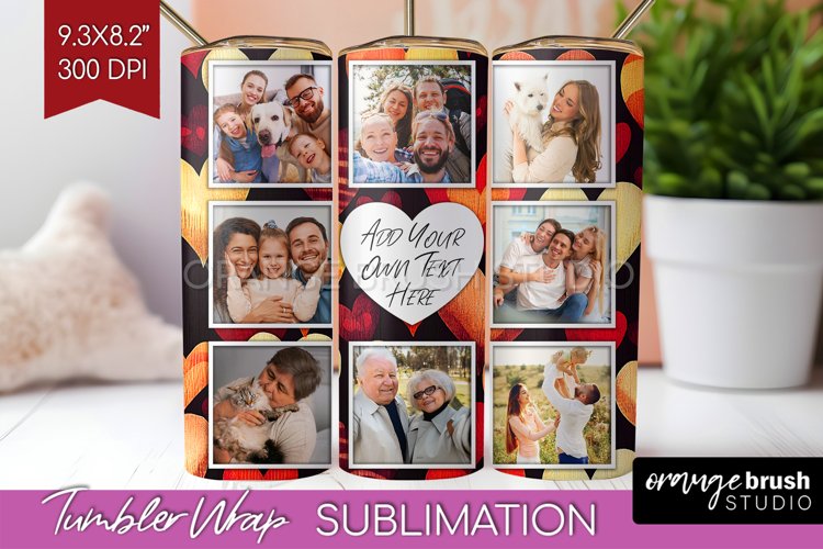 Valentines Day Photo Tumbler PNG - Heart Picture Tumbler