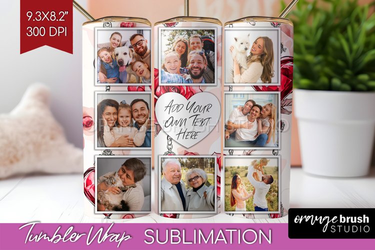 Valentines Day Photo Tumbler PNG - Heart Picture Tumbler
