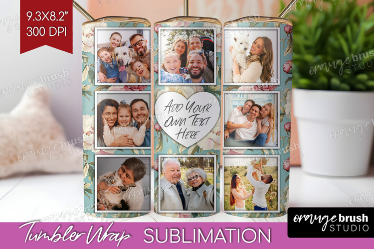 Floral Photo Tumbler PNG - Peony Flower Picture Tumbler Wrap