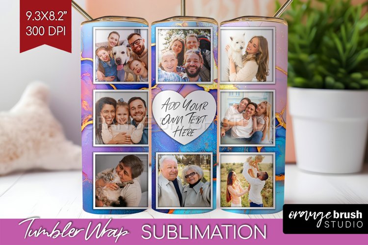Alcohol Ink Photo Tumbler PNG - Marble Picture Tumbler Wrap