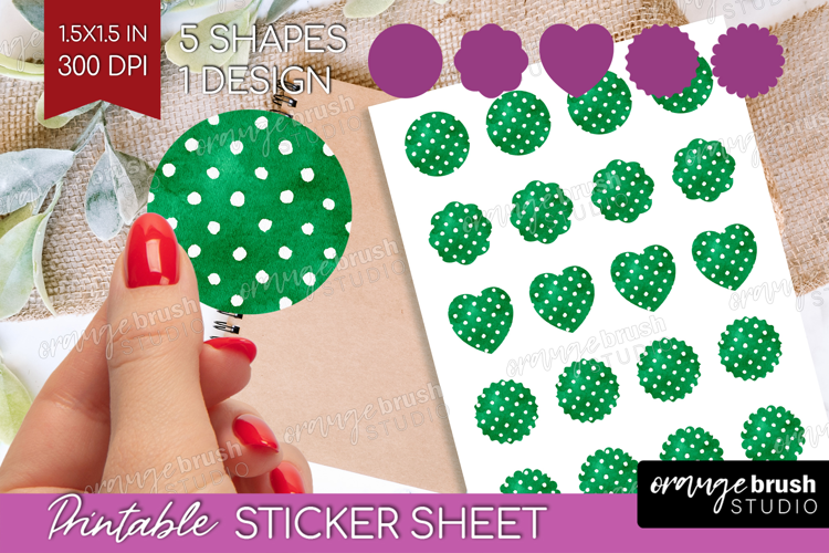 Abstract Fruit Round Sticker - Tutti Frutti Printable Sheet