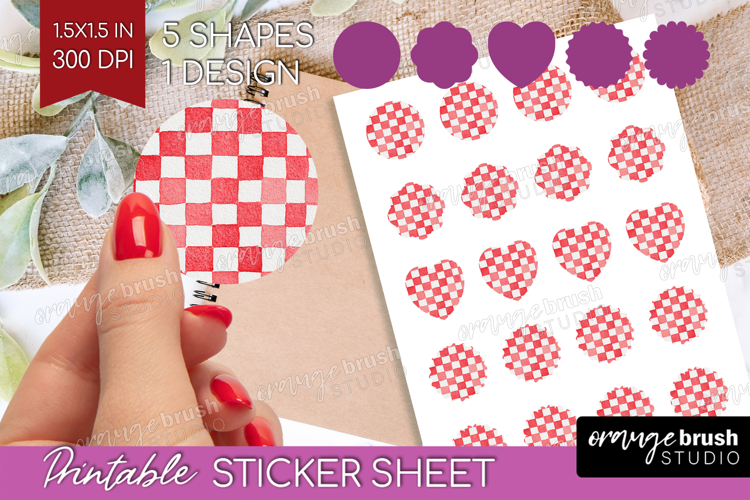 Abstract Fruit Round Sticker - Tutti Frutti Printable Sheet