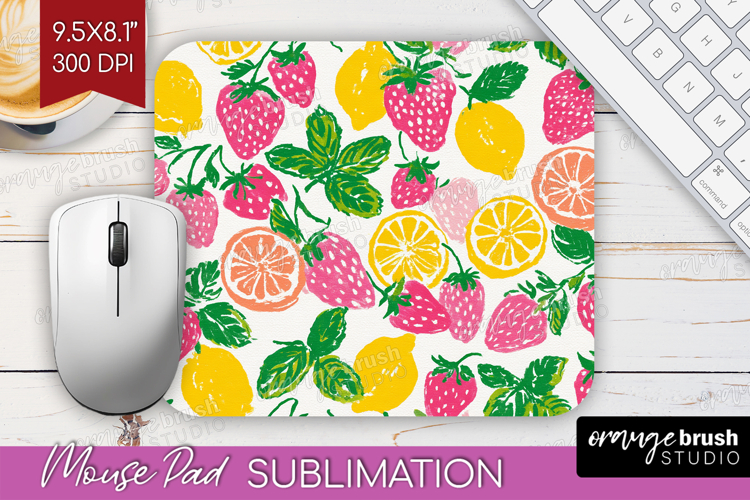 Abstract Fruit Mouse Pad Sublimation - Tutti Frutti Mousepad