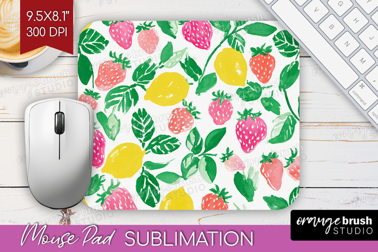 Abstract Fruit Mouse Pad Sublimation - Tutti Frutti Mousepad