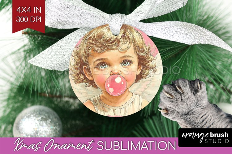 Valentine Angel Ornament PNG - Cupid PNG Sublimation