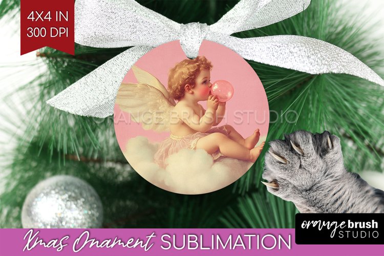 Valentine Angel Ornament PNG - Cupid PNG Sublimation