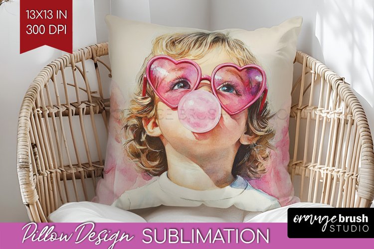 Valentine Angel Pillow Sublimation - Cupid Pillow Cover PNG