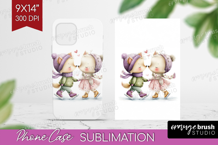 Couple Animals Phone Case PNG - Valentines Day Case PNG