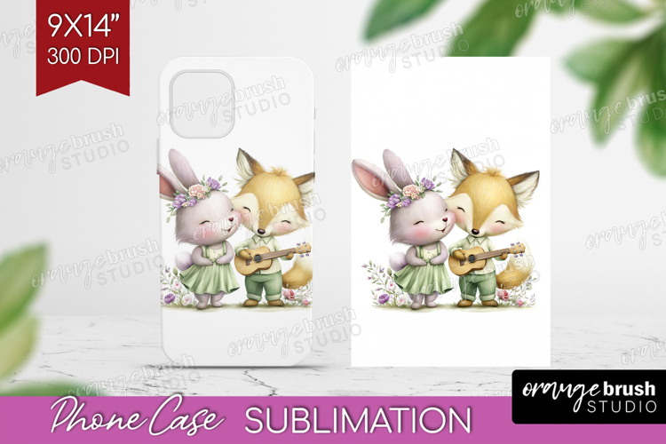 Couple Animals Phone Case PNG - Valentines Day Case PNG