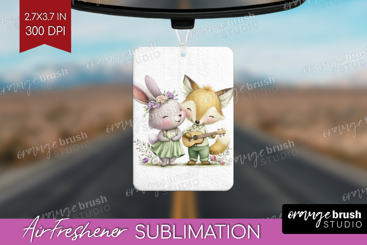 Couple Animals Air Freshener PNG - Valentines Day PNG