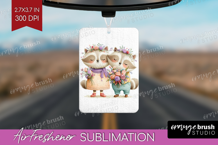 Couple Animals Air Freshener PNG - Valentines Day PNG