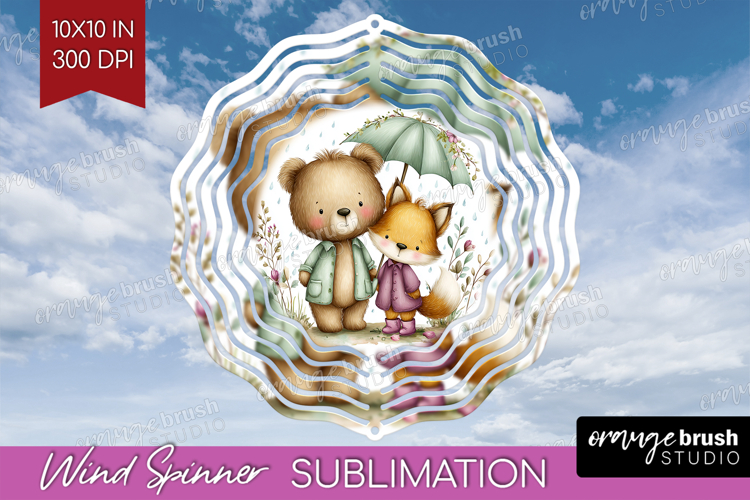 Couple Animals Wind Spinner Sublimation PNG - Valentines Day