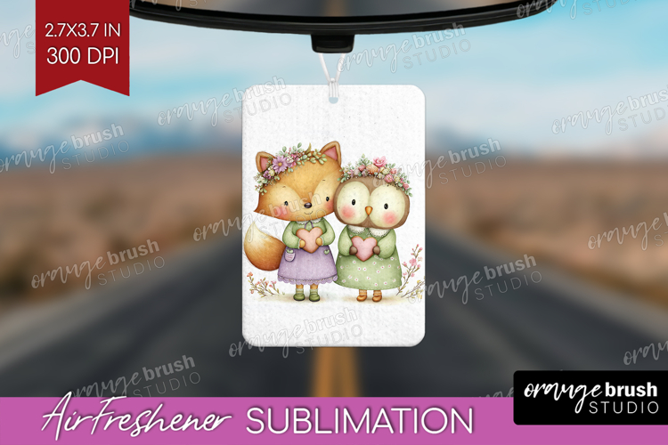 Couple Animals Air Freshener PNG - Valentines Day PNG