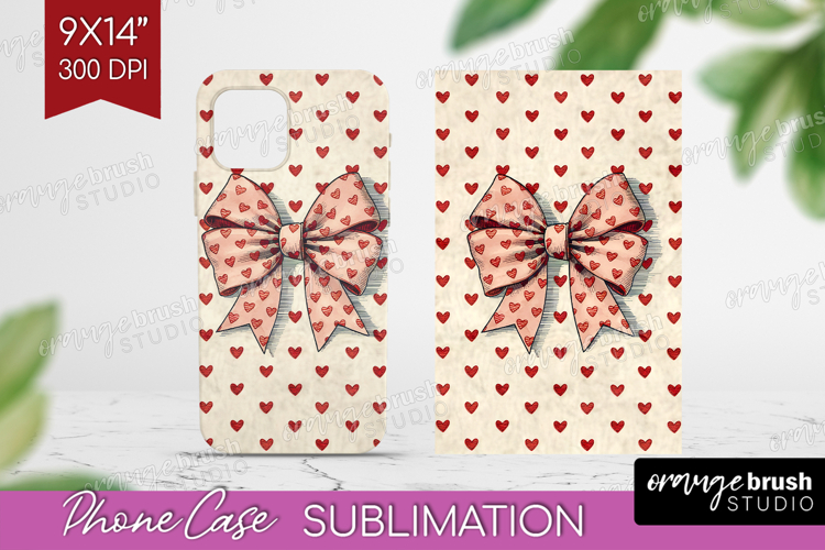 Hearts Phone Case PNG - Valentines Day Case PNG Sublimation