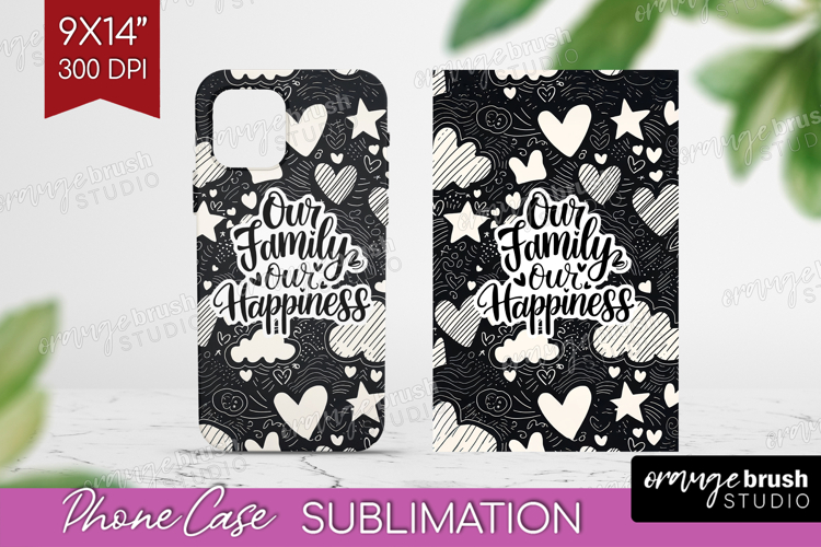 Family Quote Phone Case PNG - Heart Case PNG Sublimation