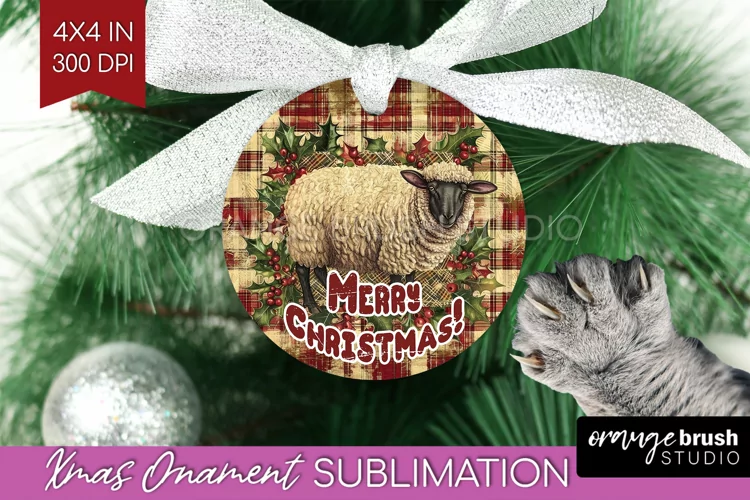Vintage Christmas Ornament PNG - Retro Xmas Sublimation