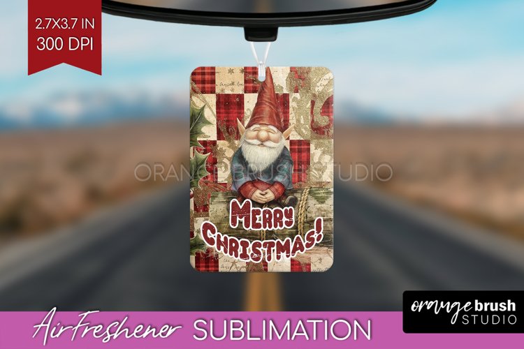 Vintage Christmas Air Freshener PNG - Xmas Car Freshener