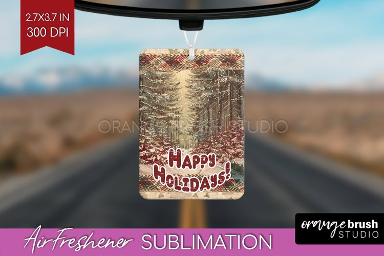 Vintage Christmas Air Freshener PNG - Xmas Car Freshener example image 1