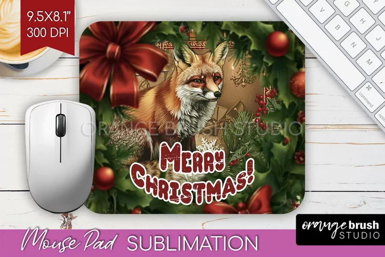 Vintage Christmas Mouse Pad Sublimation - Xmas Mousepad PNG